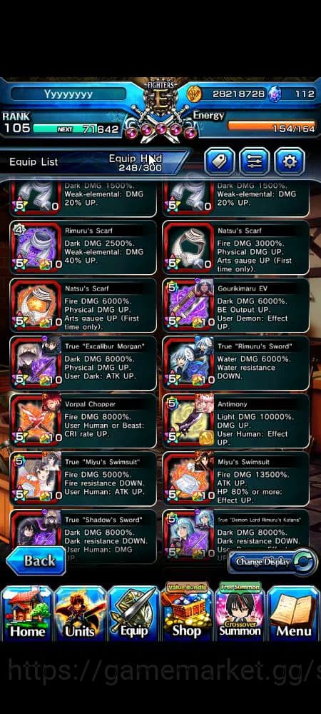 Grand Summoners Accounts Global|Rank 105|23 Ascend+13 TW|[Inumuta,S Miyu,S image 9