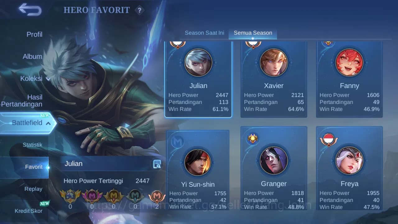 Mobile Legends: Bang Bang Accounts GLOBAL Hero 61 Skin 63 | Pace Fanny | Dtamer Kimmy image 14