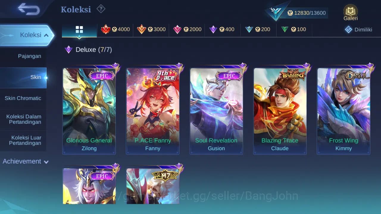Mobile Legends: Bang Bang Accounts GLOBAL Hero 61 Skin 63 | Pace Fanny | Dtamer Kimmy image 2