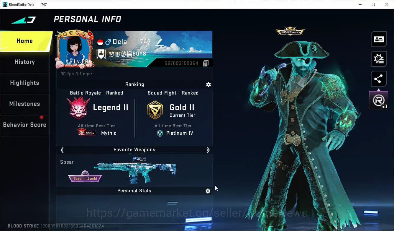 Blood Strike Accounts ASIA|ETERNAL KALA-Requiem+MELE Shuriken,Collab 7DS image 1