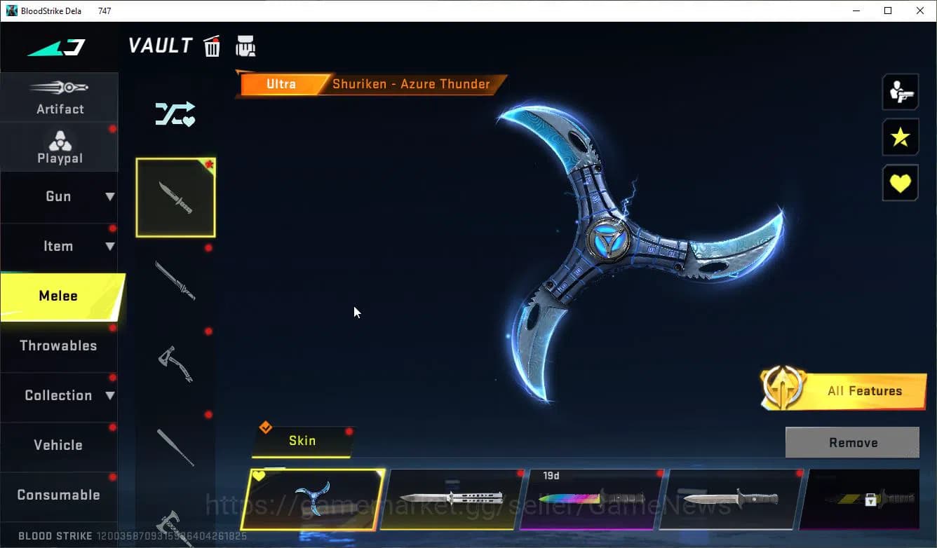 Blood Strike Accounts ASIA|ETERNAL KALA-Requiem+MELE Shuriken,Collab 7DS image 5