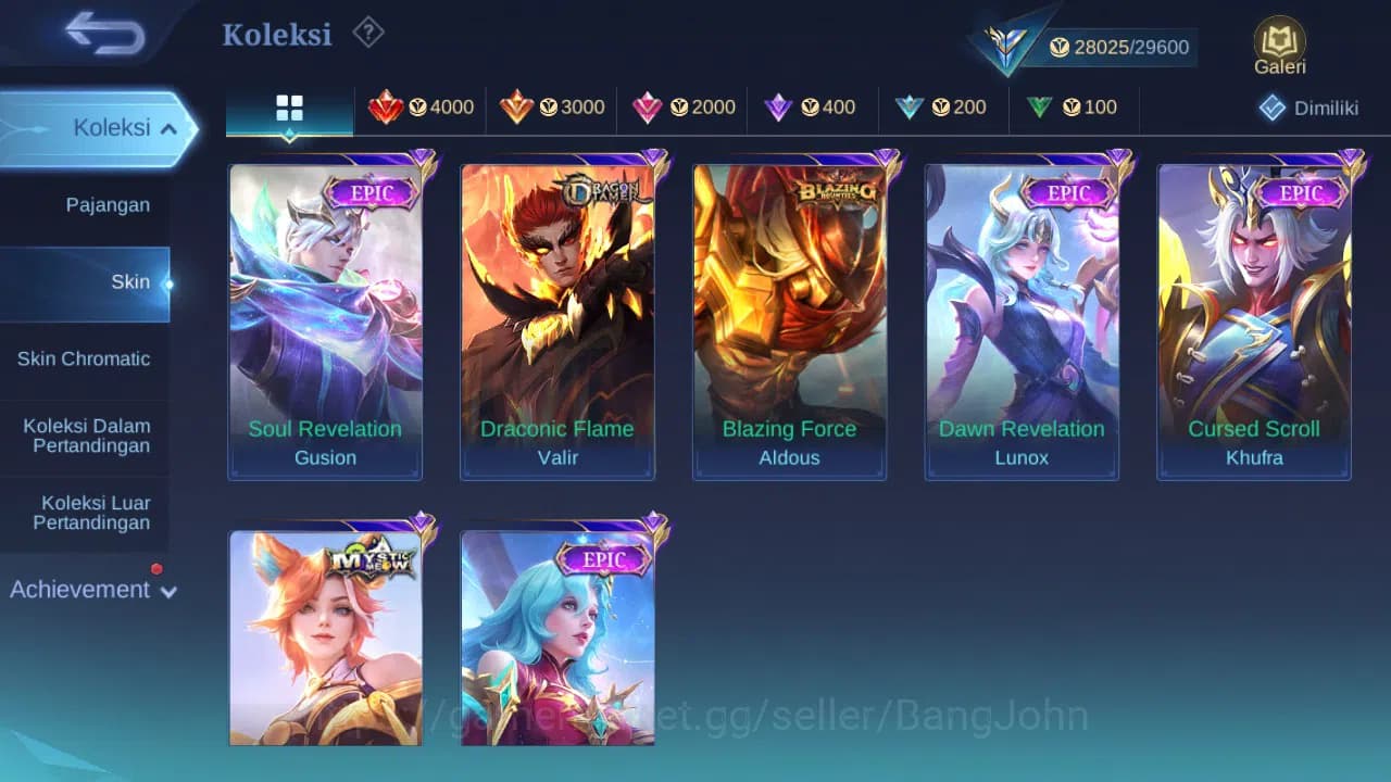 Mobile Legends: Bang Bang Accounts GLOBAL Hero 91 Skin 140 CC Nata | Epic Harley Lanc image 4