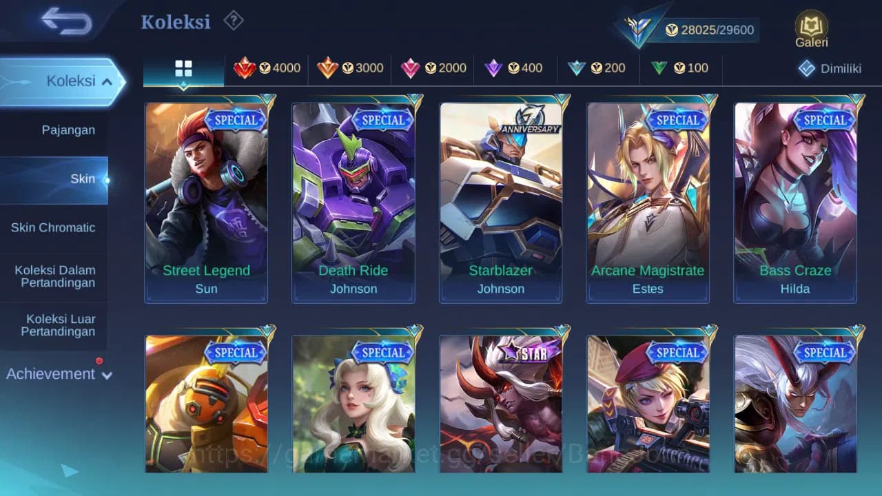 Mobile Legends: Bang Bang Accounts GLOBAL Hero 91 Skin 140 CC Nata | Epic Harley Lanc image 6