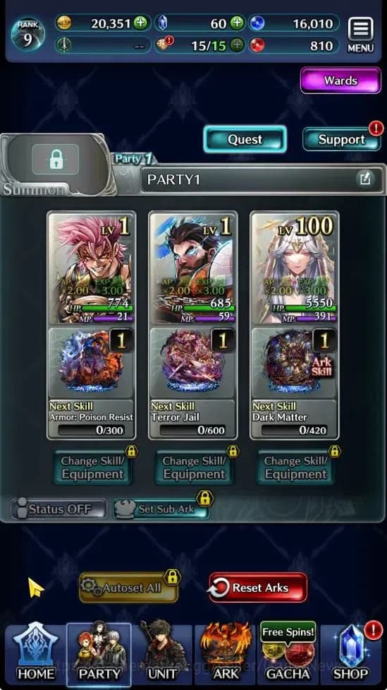 Last Cloudia Accounts GLOBAL |Rank 9| Goddess Lilaha, Enjin Samurai Megi image 5
