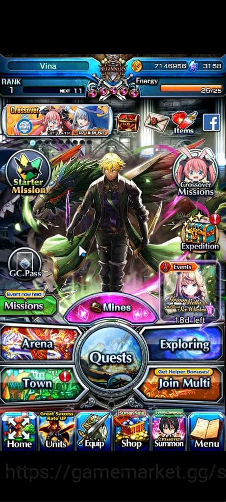 Grand Summoners Accounts Global|Rank 1|3158 cc Ready Gacha|6 Ascend+2 TW|[D image 1