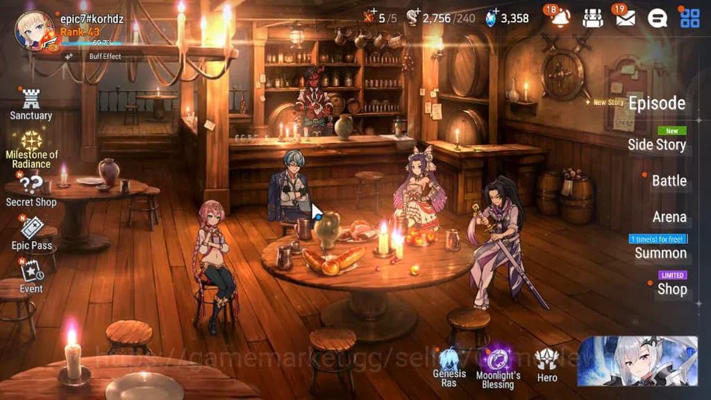 Epic Seven Accounts GLOBAL UNVERIF|3 ML(NM Luna,SP Politis,SCR Taeyou) image 1