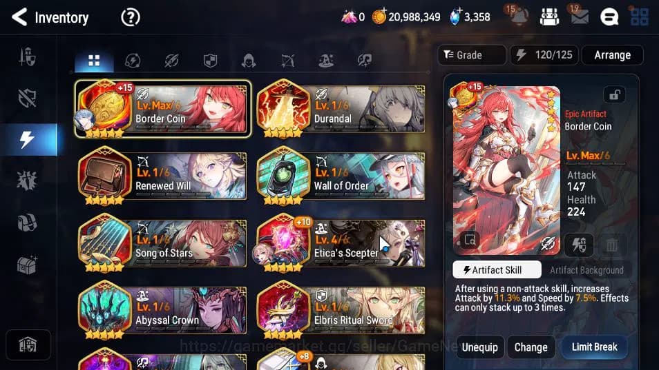 Epic Seven Accounts GLOBAL UNVERIF|3 ML(NM Luna,SP Politis,SCR Taeyou) image 11