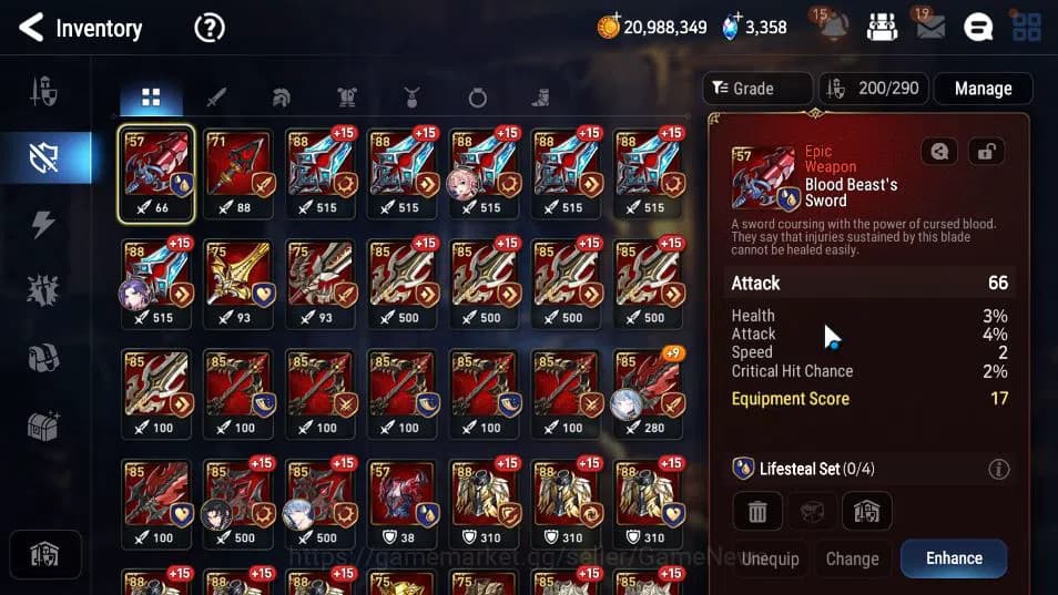 Epic Seven Accounts GLOBAL UNVERIF|3 ML(NM Luna,SP Politis,SCR Taeyou) image 12