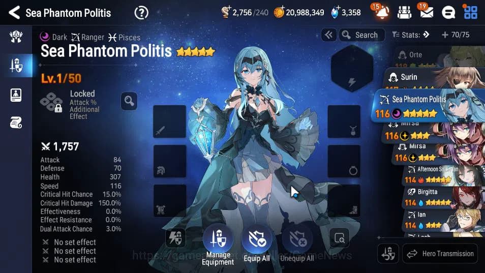 Epic Seven Accounts GLOBAL UNVERIF|3 ML(NM Luna,SP Politis,SCR Taeyou) image 3