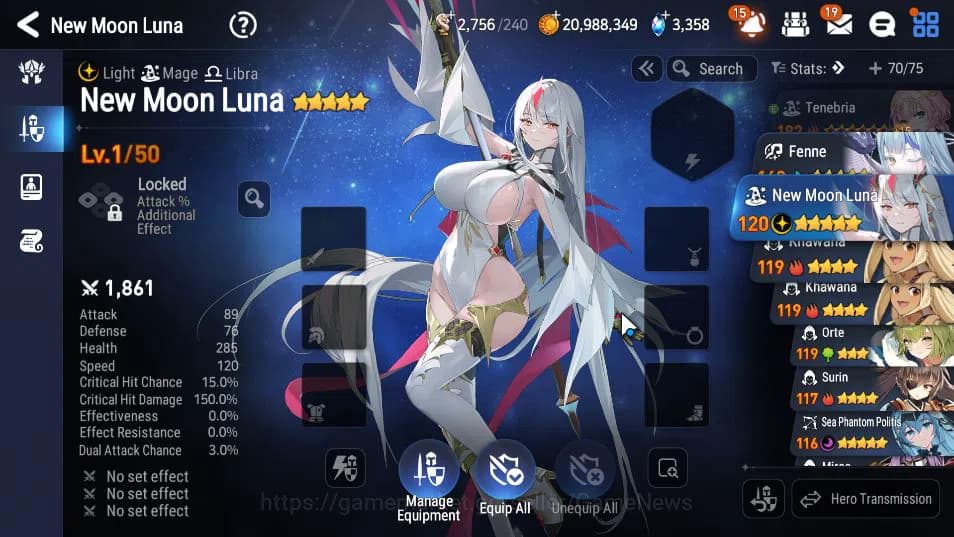 Epic Seven Accounts GLOBAL UNVERIF|3 ML(NM Luna,SP Politis,SCR Taeyou) image 4