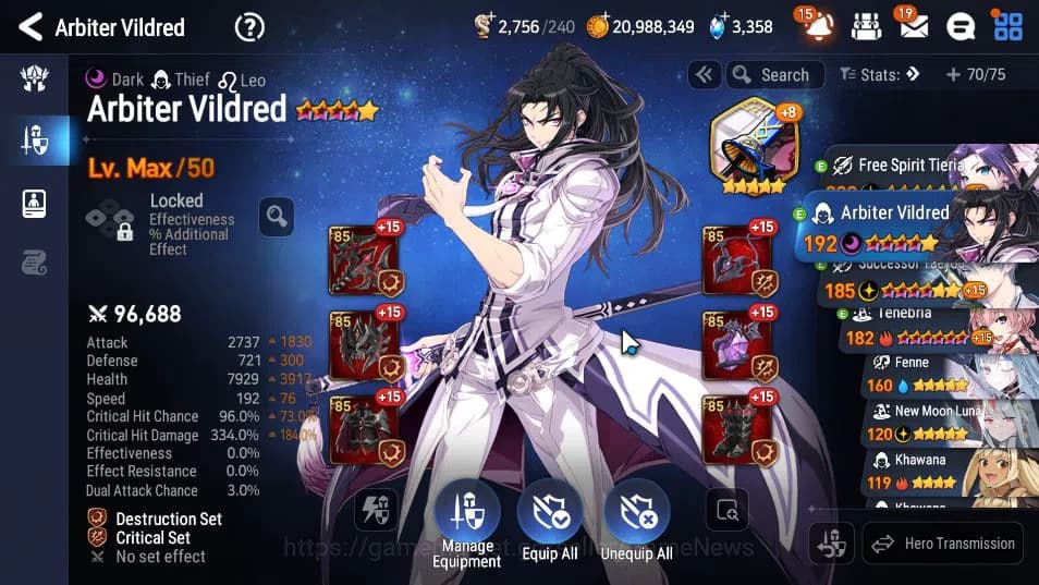 Epic Seven Accounts GLOBAL UNVERIF|3 ML(NM Luna,SP Politis,SCR Taeyou) image 6