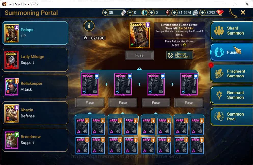 Raid: Shadow Legends Accounts Lv18 442K Power|8,2K Gems|1 Mythical(Arachoa)|17 L image 17