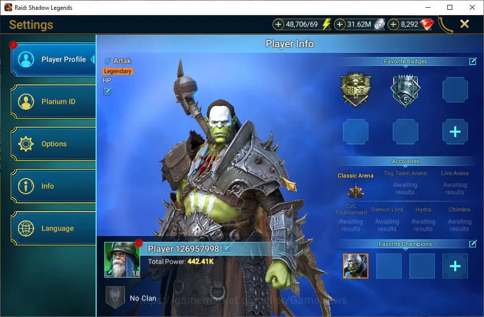 Raid: Shadow Legends Accounts Lv18 442K Power|8,2K Gems|1 Mythical(Arachoa)|17 L image 2