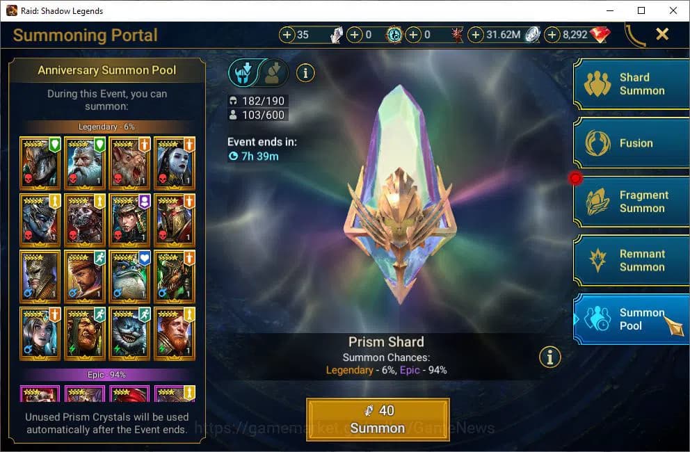 Raid: Shadow Legends Accounts Lv18 442K Power|8,2K Gems|1 Mythical(Arachoa)|17 L image 20