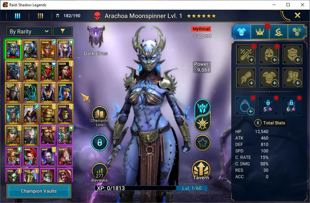 Raid: Shadow Legends Accounts Lv18 442K Power|8,2K Gems|1 Mythical(Arachoa)|17 L image 3