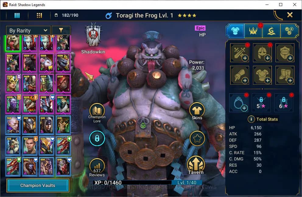 Raid: Shadow Legends Accounts Lv18 442K Power|8,2K Gems|1 Mythical(Arachoa)|17 L image 4
