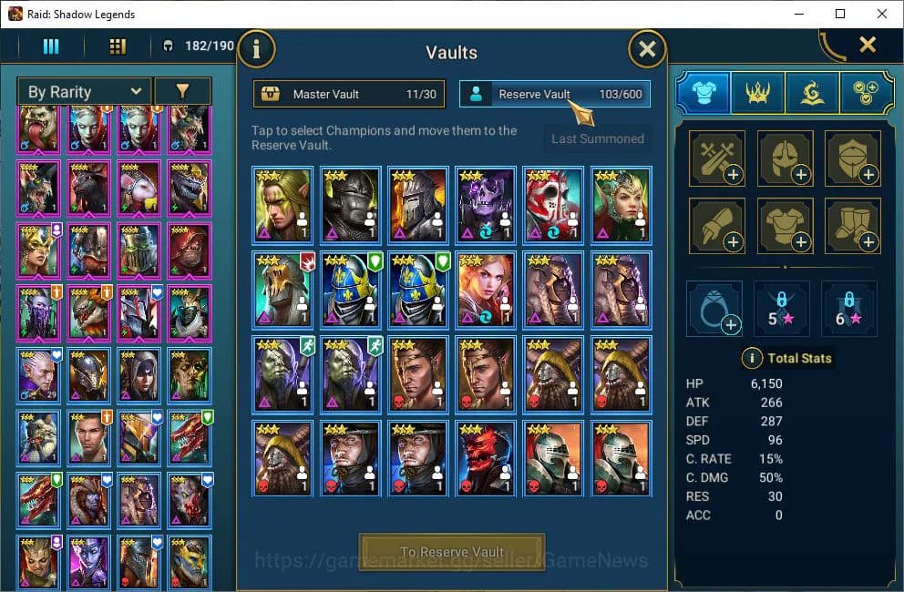 Raid: Shadow Legends Accounts Lv18 442K Power|8,2K Gems|1 Mythical(Arachoa)|17 L image 6