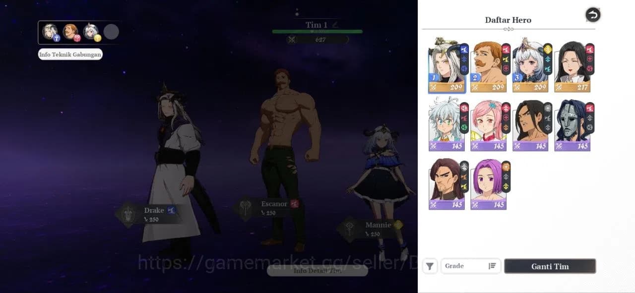 The Seven Deadly Sins: Origin Accounts NA East | Fresh Starter Lvl 2 |4 SSR| DRake, Escan image 5