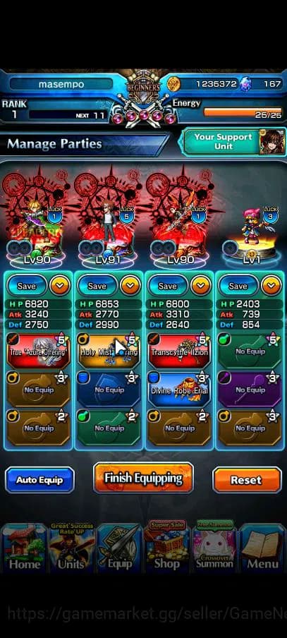 Grand Summoners Accounts Global|Rank 1|Starter|9 Ascend|EmiyaTW,Chloe,S Miy image 1