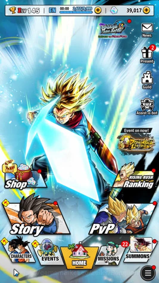 Dragon Ball Legends Accounts Lvl 145 | 6,6 M Total Power | 0CC | 2 Ultra | Trun image 1
