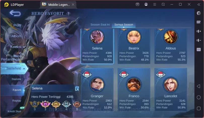Mobile Legends: Bang Bang Accounts GLOBAL|Hero 132|Skin 253|Kof Aurora,Prime Beatrix, image 3