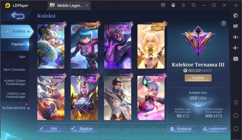 Mobile Legends: Bang Bang Accounts GLOBAL|Hero 132|Skin 253|Kof Aurora,Prime Beatrix, image 4