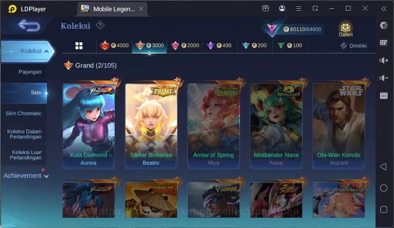 Mobile Legends: Bang Bang Accounts GLOBAL|Hero 132|Skin 253|Kof Aurora,Prime Beatrix, image 5