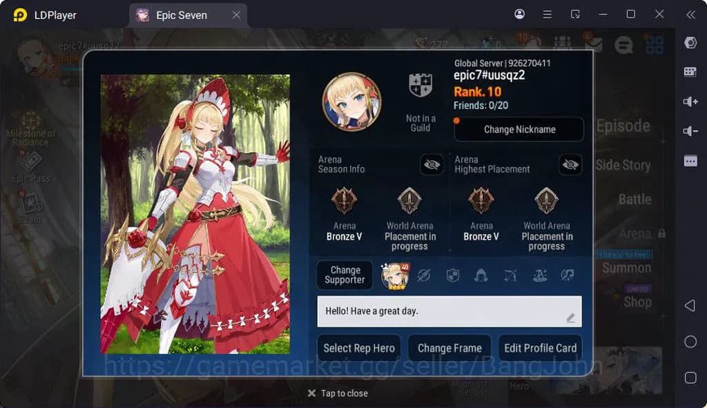 Epic Seven Accounts Global | LOTS | Tieria | Astromancer Elena | Vildr image 1