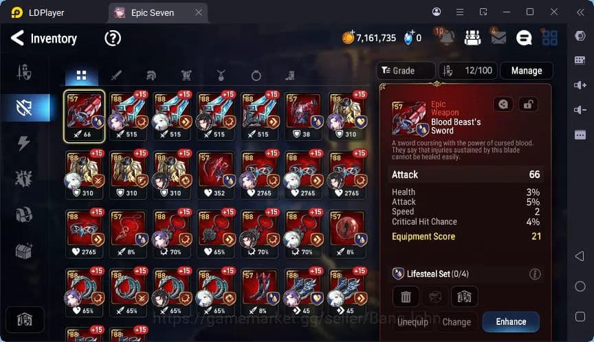 Epic Seven Accounts Global | LOTS | Tieria | Astromancer Elena | Vildr image 11