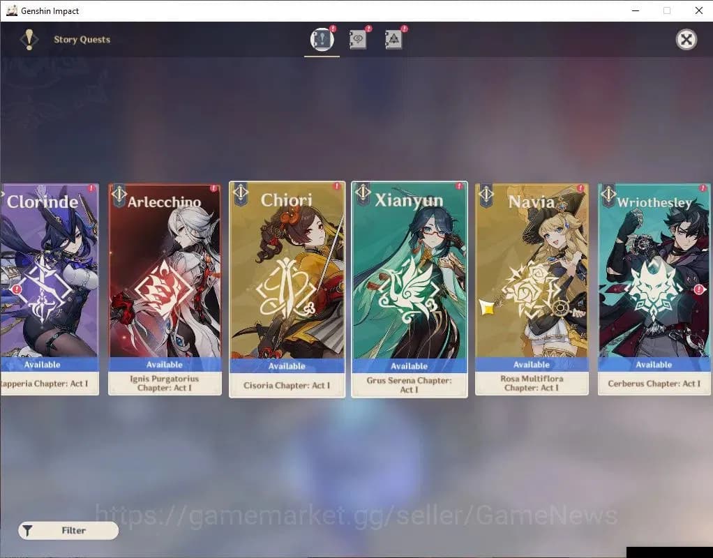 Genshin Impact Accounts Asia|AR57|7 Limit +8(*5Wep)|Clorinde+Sign,FurinaC6 image 16