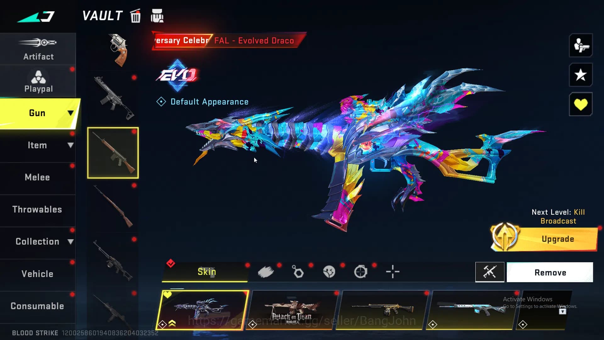 Blood Strike Accounts ASIA | 1 Evo + 6 Eternal | Evo M4, Eternal KAG (In image 8