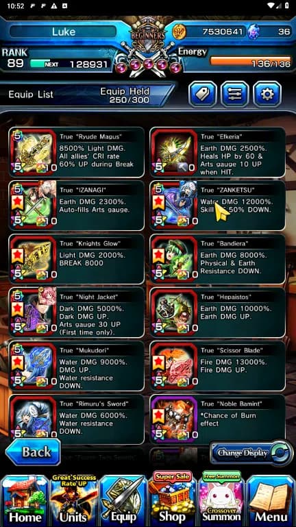 Grand Summoners Accounts GLOBAL | Ascend 17 | Frieren, Rimuru, Fen, Gabimar image 9