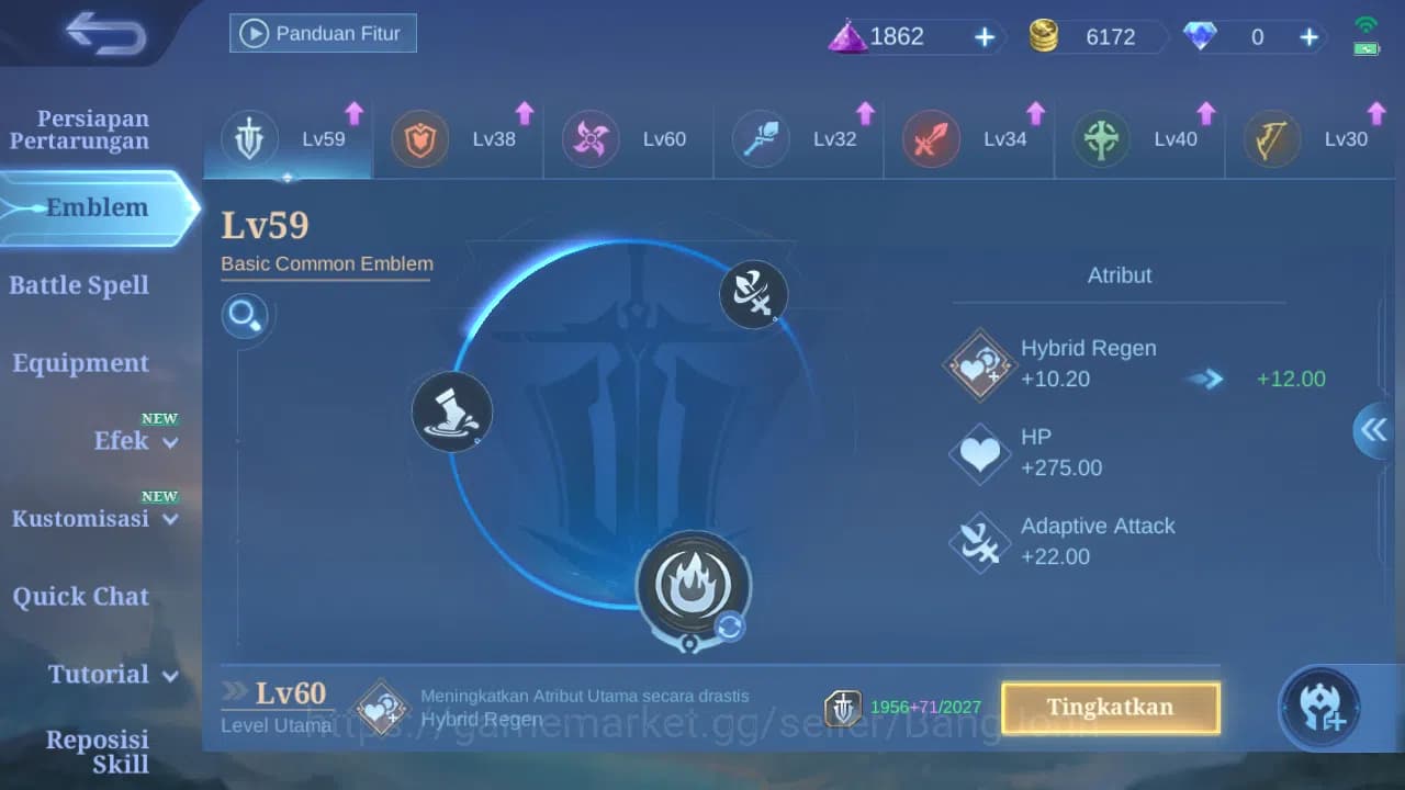 Mobile Legends: Bang Bang Accounts GLOBAL Hero 51 Skin 72 | Luckybox Freya Ruby | Dta image 7