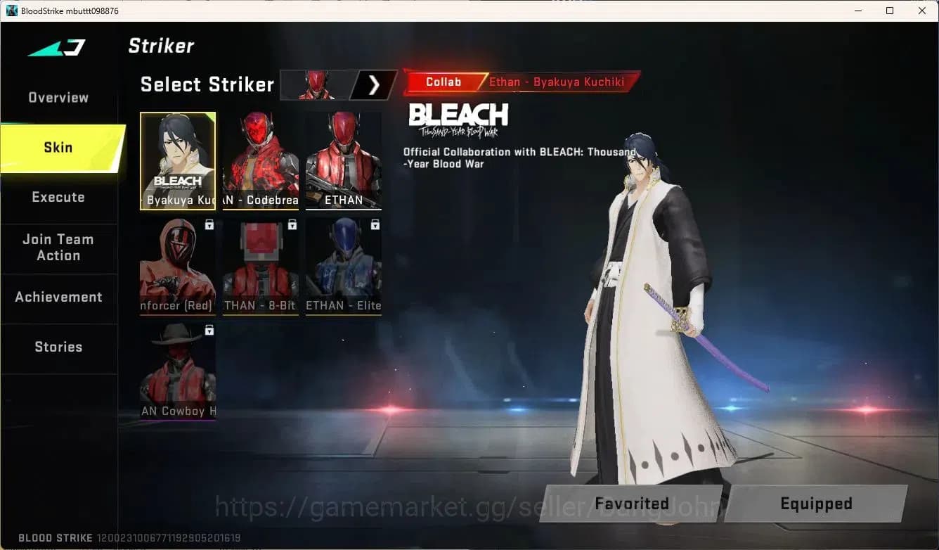 Blood Strike Accounts ASIA | BLEACH Byakuya Kuchiki Striker | EVANGELION image 2
