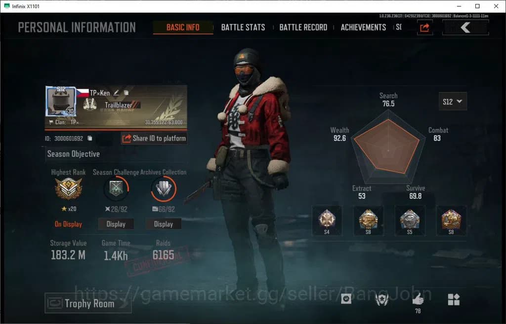 Arena Breakout Accounts MOBILE Lvl 30 |SV 183,2M |CV 181 M|MORE SKIN KOI-L image 1