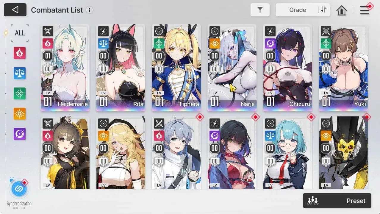 Chaos Zero Nightmare Accounts ASIA Lv54|8 SSR[HeidemariM1,Rita,Tiphera,Chizuru+S image 3