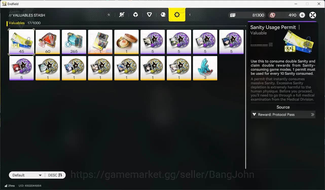 Arknights: Endfield Accounts Starter Skip Tutor | Asia | Yvonne DETAIL check S image 5