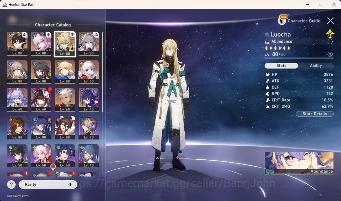 Honkai Star Rail Accounts ASIA | TL 67, dan heng terrae, evernight, luocha, image 4