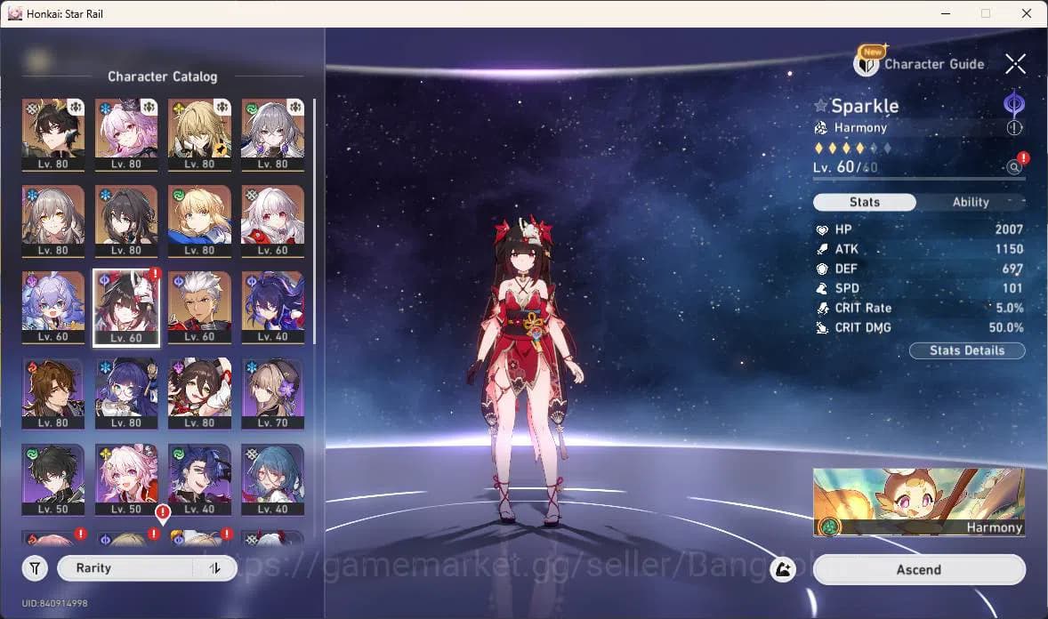 Honkai Star Rail Accounts ASIA | TL 67, dan heng terrae, evernight, luocha, image 6