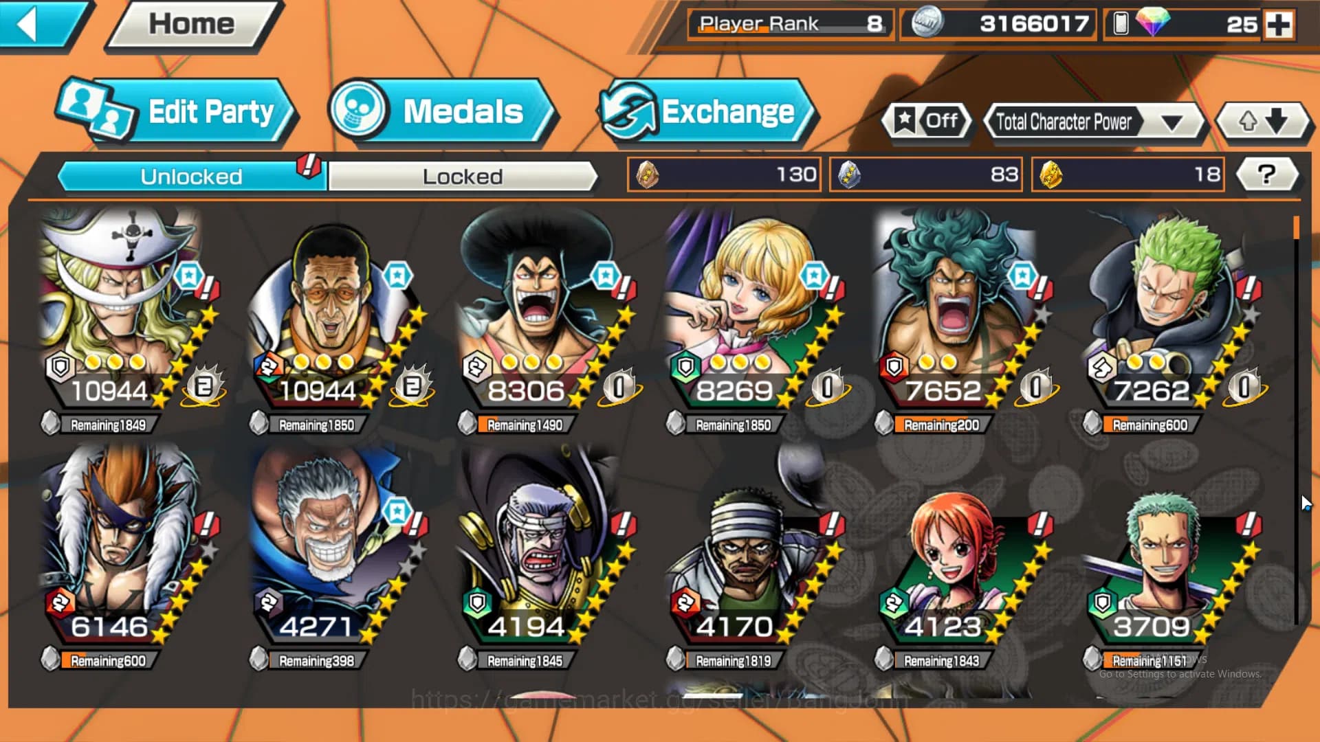 One Piece Bounty Rush Accounts GLOBAL | EX3 | Max 4 | Great Pirate Newgate, Borsa image 15