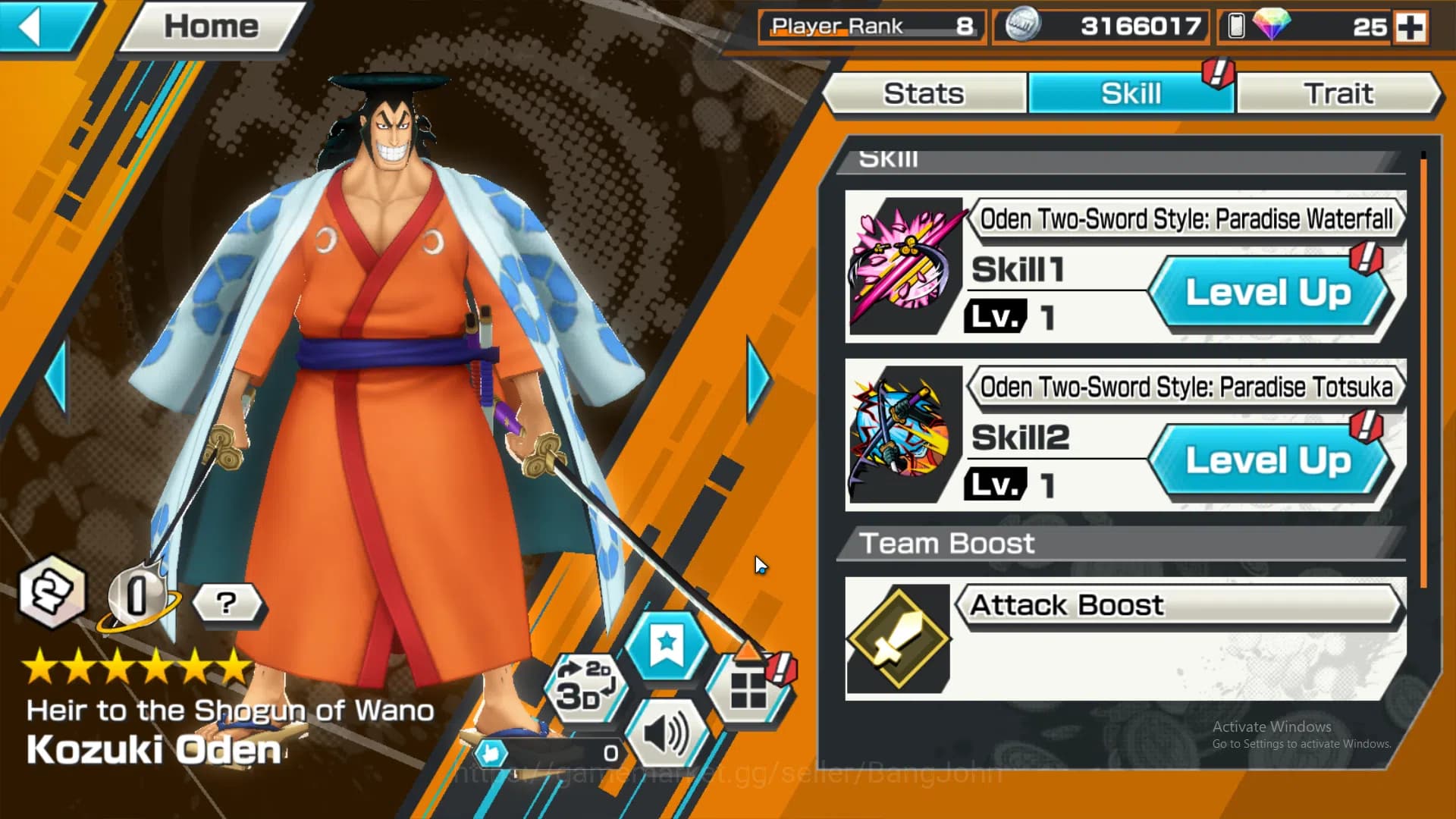 One Piece Bounty Rush Accounts GLOBAL | EX3 | Max 4 | Great Pirate Newgate, Borsa image 6