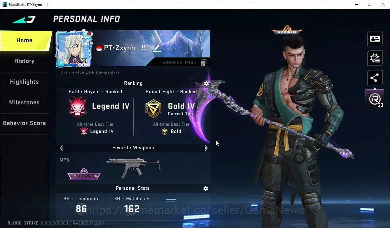 Blood Strike Accounts ASIA|MELE Scythe-Harvester+7 ULTRA[Kraken,Spike,M4 image 2