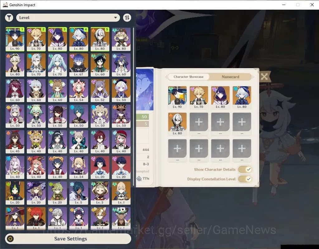 Genshin Impact Accounts Asia|AR 50|7 Limit +2(*5Wep)|Flins,Raiden,Furina,N image 1