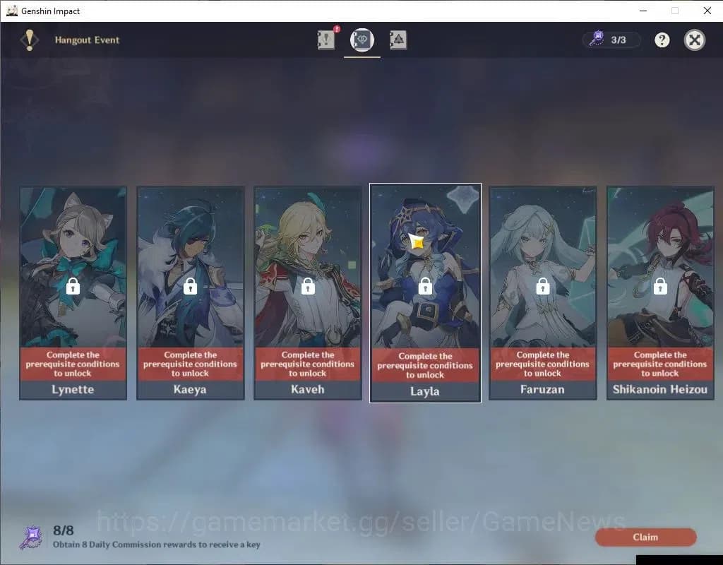 Genshin Impact Accounts Asia|AR 50|7 Limit +2(*5Wep)|Flins,Raiden,Furina,N image 13