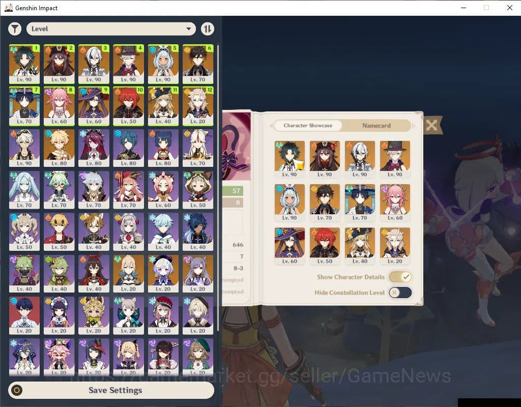 Genshin Impact Accounts ASIA|AR 57|10 Limited + 2(*5Weapon)|ArlecchC1,Mual image 1