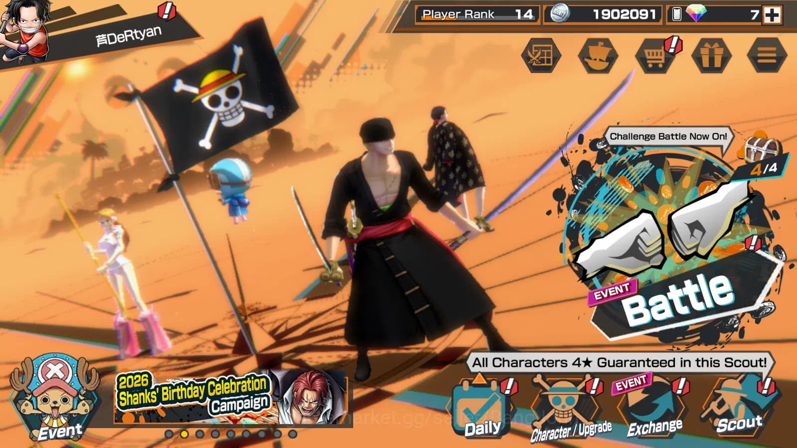 One Piece Bounty Rush Accounts Global | 5EX | 4Emperor teach,the5elder saturn,SK image 1