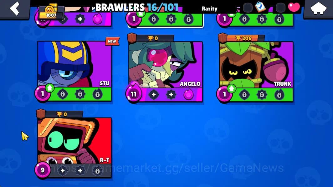 Brawl Stars Accounts 1007 Trophy |16 Brawlers 3 MAX Lvl (Shelly,Penny,A image 10