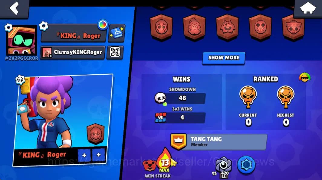 Brawl Stars Accounts 1007 Trophy |16 Brawlers 3 MAX Lvl (Shelly,Penny,A image 4