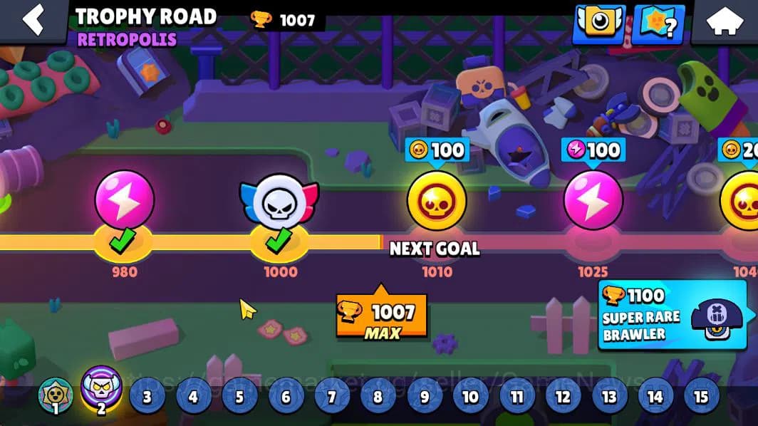 Brawl Stars Accounts 1007 Trophy |16 Brawlers 3 MAX Lvl (Shelly,Penny,A image 6