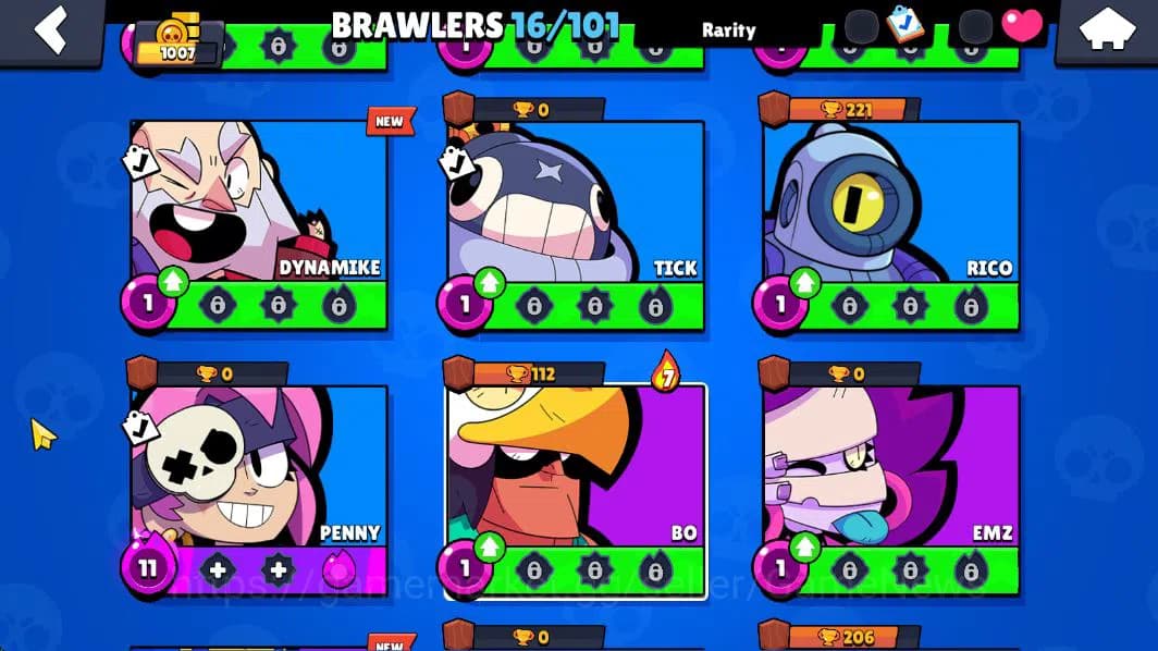 Brawl Stars Accounts 1007 Trophy |16 Brawlers 3 MAX Lvl (Shelly,Penny,A image 9